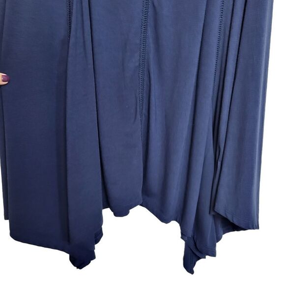 NEW Torrid Midi Jersey Trapeze Sleeveless Asymmetrical Hem Blue Dress Size 1X - Picture 6 of 10